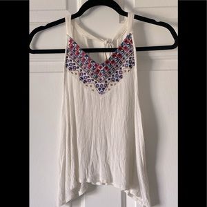 White top with embroidery